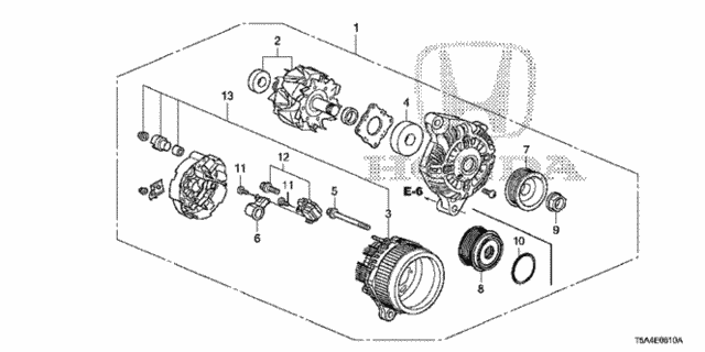 Alternator (Mitsubishi) for 2016 Honda Fit #0