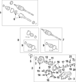4103934050 - Front Drive Axle: Gear Kit for Lexus: LS460, LS500, LS500h, LS600h Image