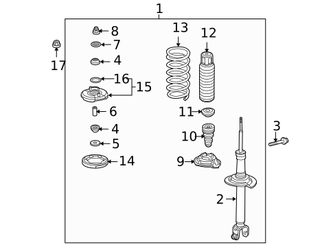 Struts & Components for 2012 Acura TL #1