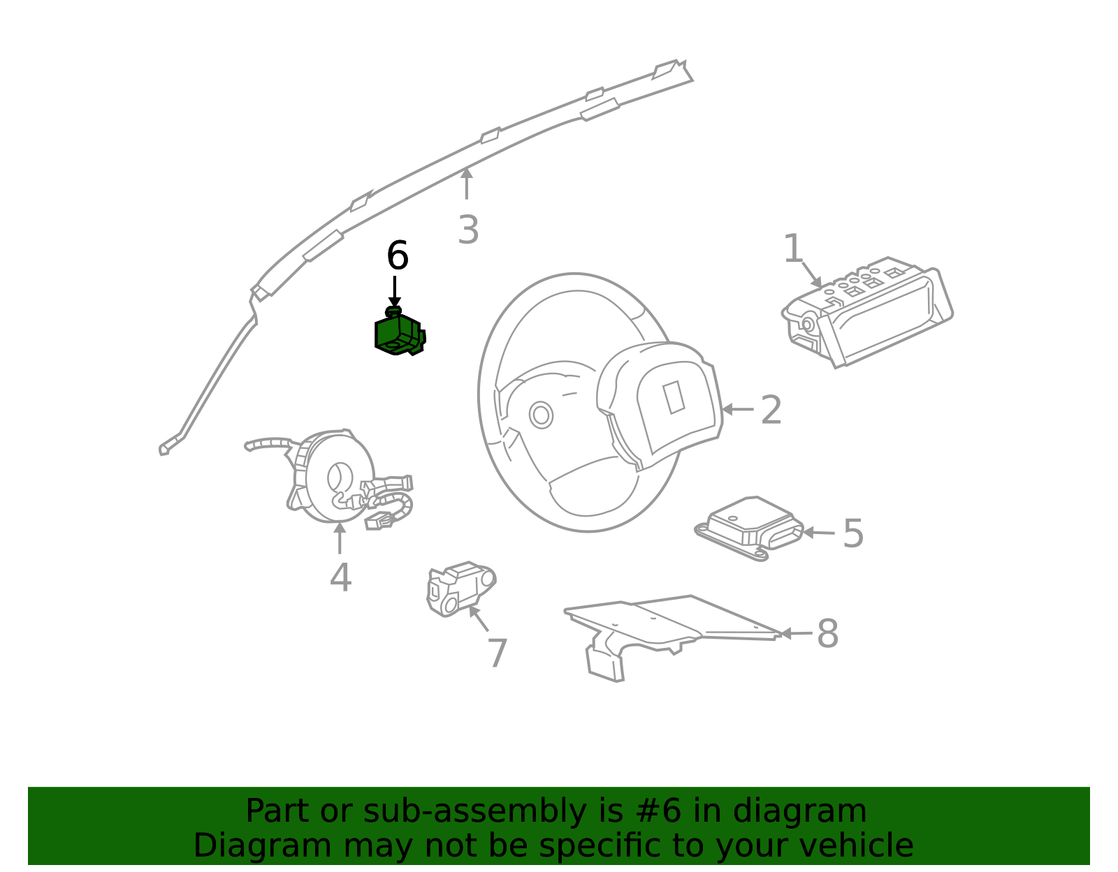 2005-2006 GM Airbag Front End Discriminating Sensor 15860055 ...