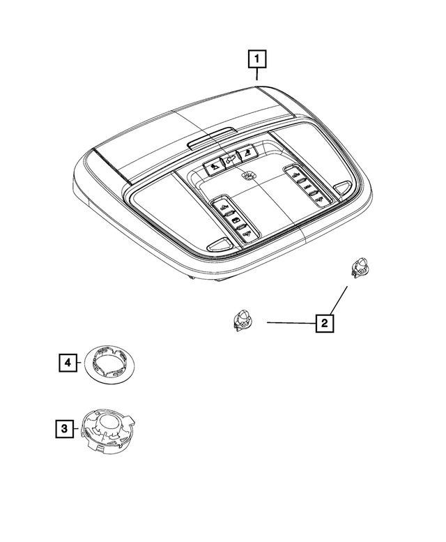 5VD631X9AD - Electrical: Overhead Console, Export for Mopar Image