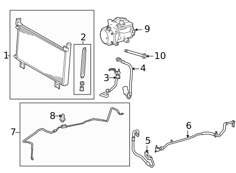 A/C Condenser & Evaporator for 2015 Lexus RX450h #0