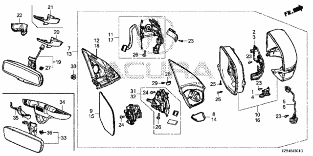 Mirror (2) for 2017 Acura MDX #0