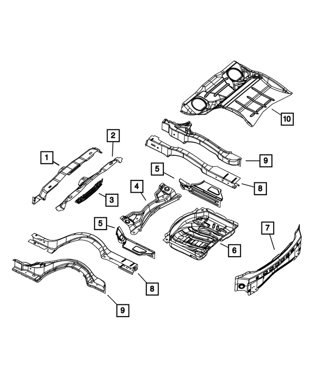 4780793AK - : Rear Floor Pan for Mopar Image