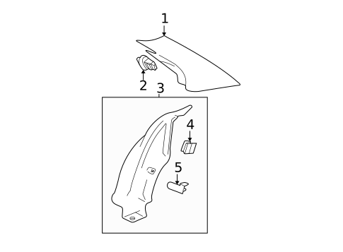 Interior Trim - Quarter Panels for 2003 Volkswagen Jetta #0