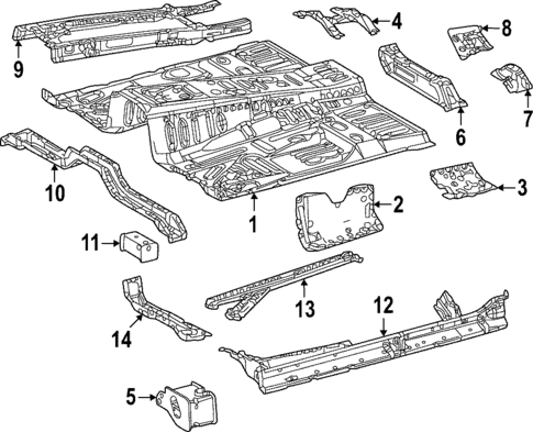 Floor for 2023 Lexus LX600 #0