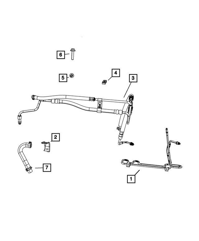 4880913AC - Steering: Power Steering Pressure Hose for Mopar Image
