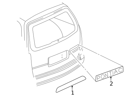 Exterior Trim - Lift Gate for 1999 Pontiac Montana #0