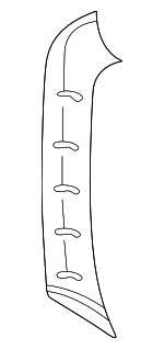 99655518114A12 - Body: Windshield Pillar Trim for Porsche Image