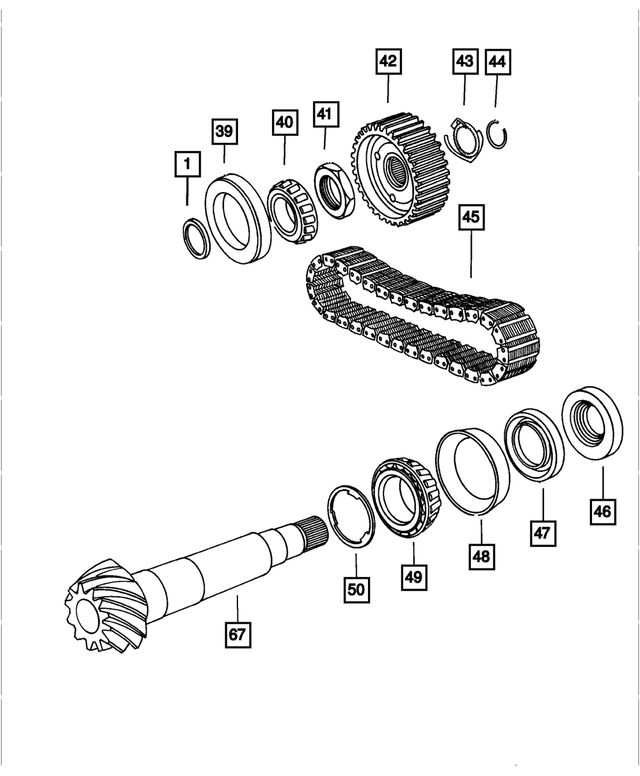 4567151 - Automatic Transaxle 4 Speed: Transfer Shaft Shim for Mopar Image