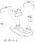 88140568670 - : Mirror Assembly, Rear-View for Honda Image