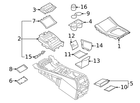 Center Console for 2025 BMW X5 #1