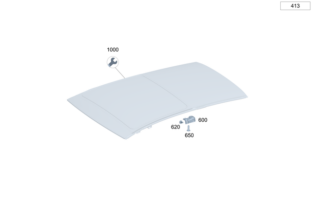 2967800300 - Sliding/Tilting Roof: Sliding Sunroof Panel for Mercedes-Benz Image image