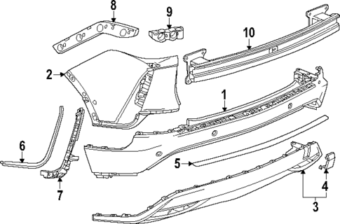 Bumper & Components - Rear for 2025 Cadillac LYRIQ #0