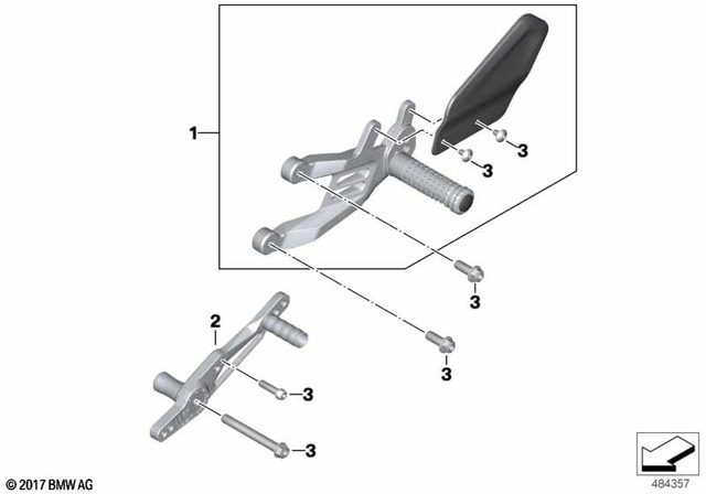31428405464 - Frame and Mounting Parts: Repair Kit Screws -  for BMW-Motorrad Image