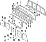 6483489102 - : Weatherstrip for Toyota Image