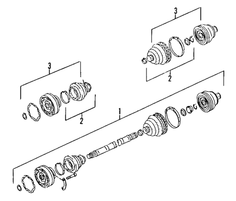Axle Shafts & Joints for 1995 Volkswagen EuroVan #0