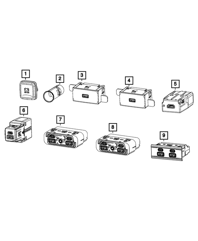68467945AA - Electrical: Power Outlet Cap for Mopar Image