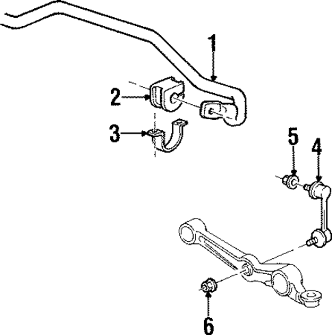 Stabilizer Bar & Components for 1999 Honda Prelude #0