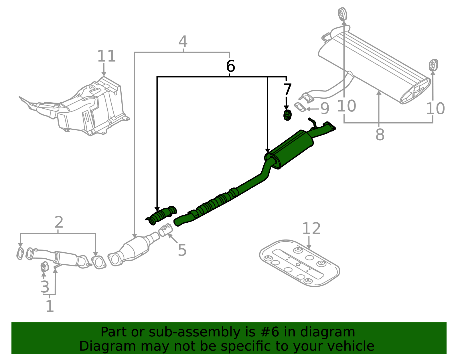 28650-Q5650 - Center Muffler 2023-2025 Kia Seltos | Kia.Parts Store