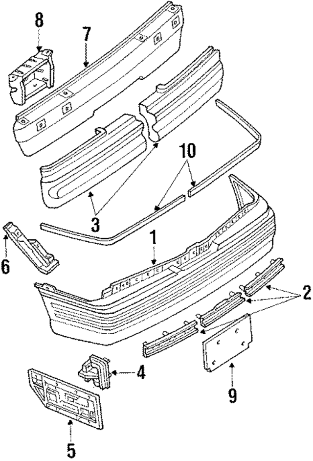 E92Z17K835A - Body: Bumper Cover for Ford: Probe Image