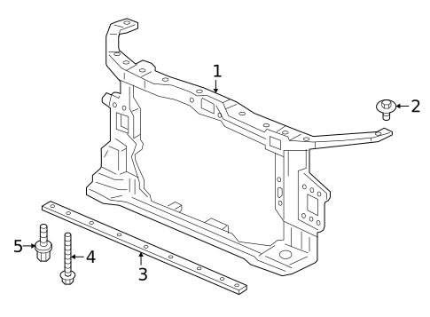Radiator Support for 2019 Honda Civic #1