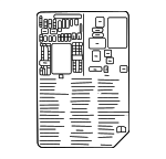 85643678 - Body: Fuse Box Label for Cadillac: Escalade, Escalade ESV | Chevrolet: Suburban, Tahoe | GMC: Yukon, Yukon XL Image