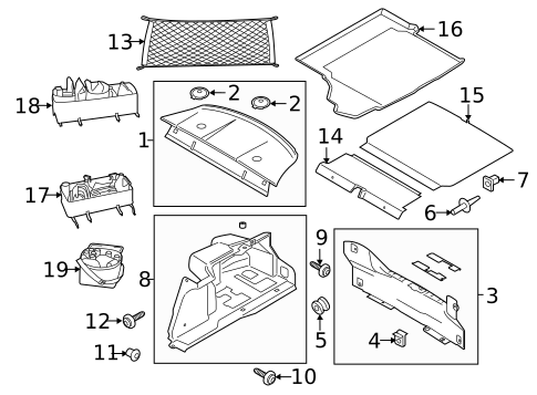 Interior Trim - Rear Body for 2015 Ford Mustang #1