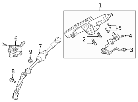 Steering Column Assembly for 2008 Jeep Commander #0