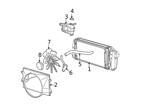 Radiator & Components for 1997 Ford F-150 #1