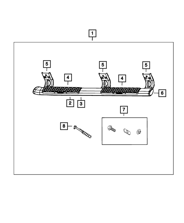 68239742AA - Mopar Accessories - Component Parts: Side Step, Right for Mopar Image