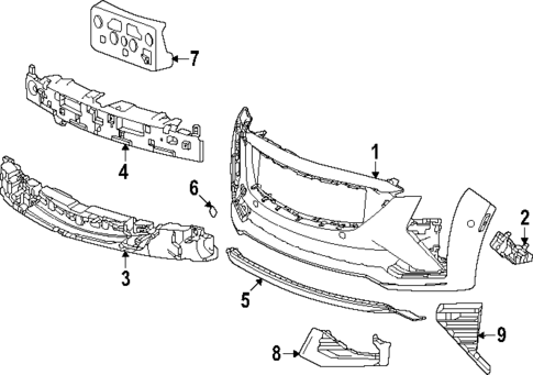 Bumper & Components - Front for 2025 Cadillac CT5 #1