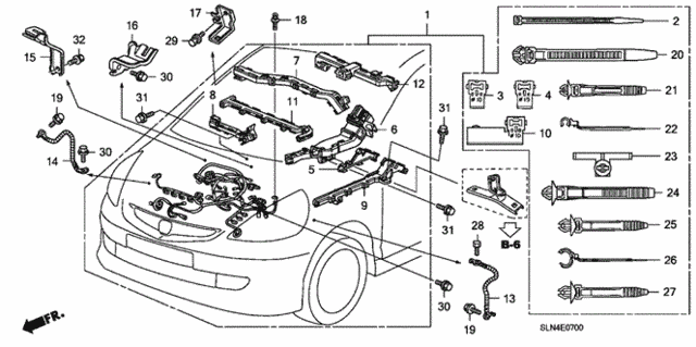 Engine Wire Harness for 2007 Honda Fit #0