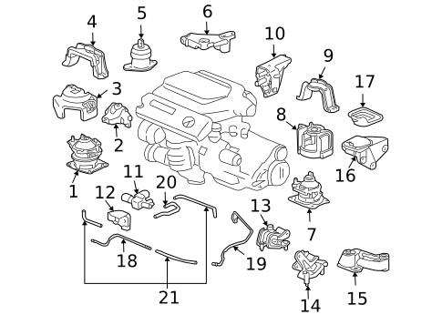 Engine & Trans Mounting for 2007 Honda Accord #1