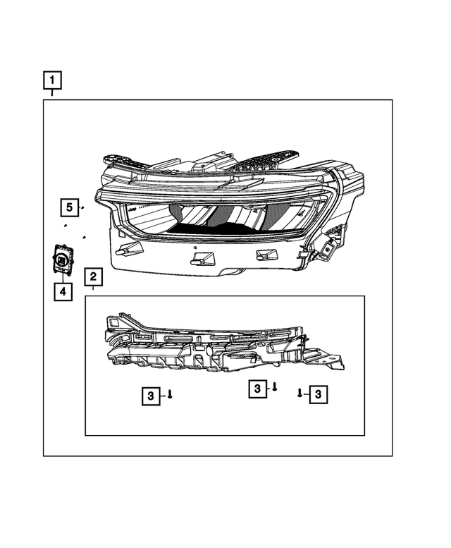 68606237AB - Electrical: Headlamp, Left for Mopar Image