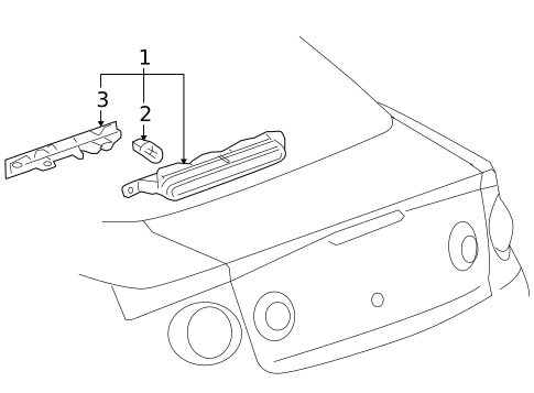 High Mounted Stop Lamp for 2009 Pontiac G5 #0