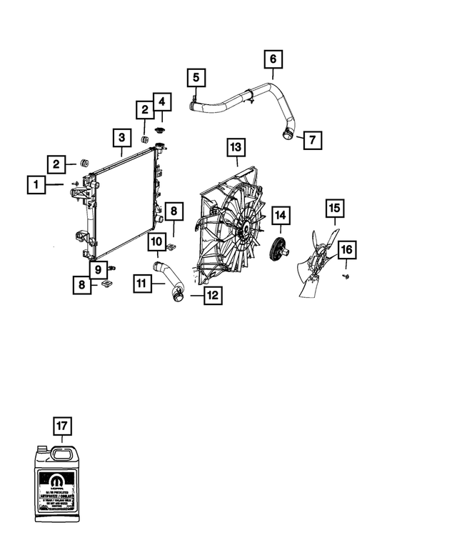 « 68050199AA – Cooling : Radiateur Isolateur pour Mopar Image »