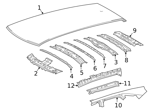 Roof & Components for 2018 Lexus RX450hL #1