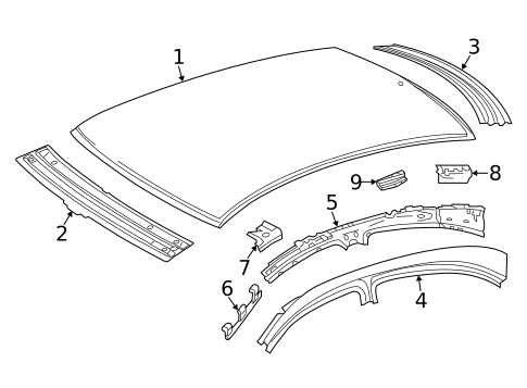 Roof & Components for 2020 Mercedes-Benz AMG GT 63 S #0