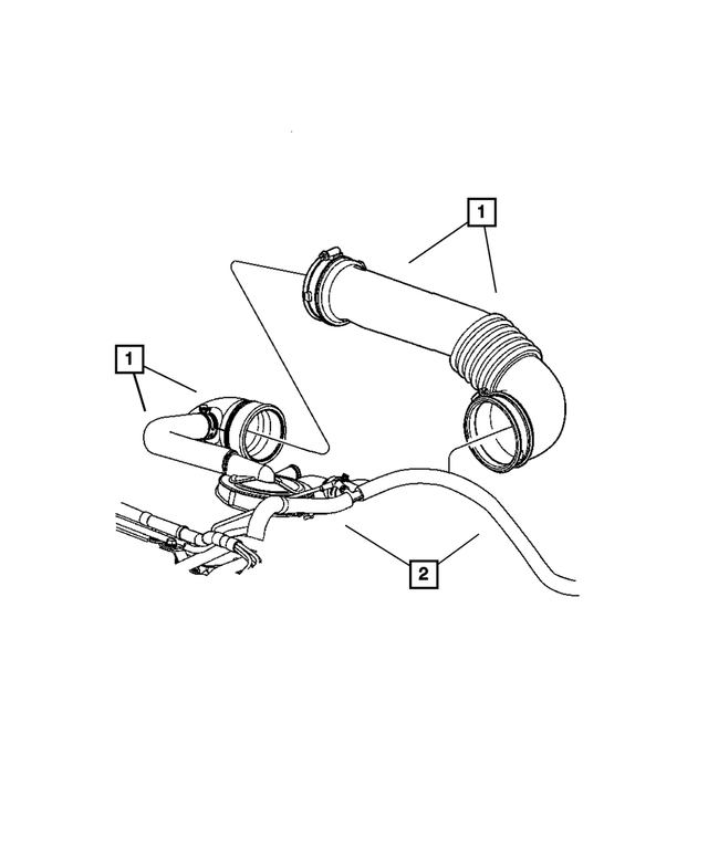 5105156AH - 2.0L Turbo Diesel; Engine: Vacuum Supply Hose for Mopar Image