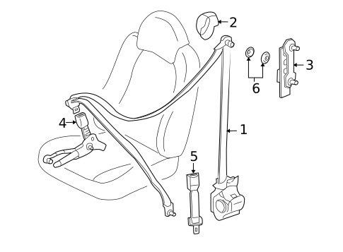 Front Seat Belts for 2010 Mercury Mariner #1