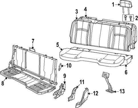 Rear Seat Components for 2025 Ram 1500 #3
