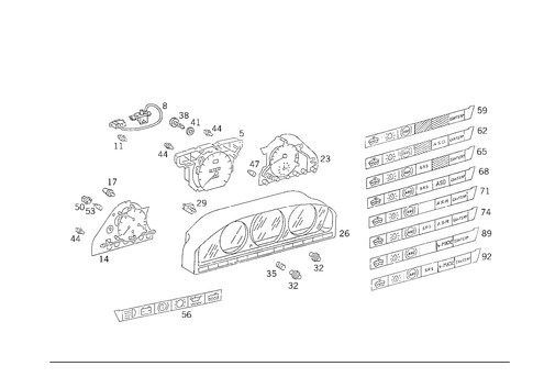 Instrument Cluster for 1988 Mercedes-Benz 300TE #3