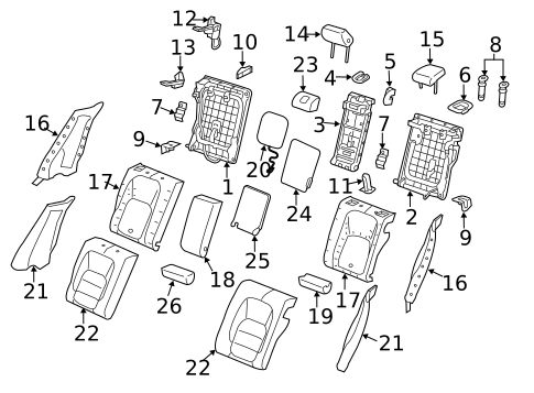 Rear Seat Components for 2020 Jaguar E-Pace #2