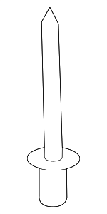 1416003133 - Body: Outer Bracket Rivet for Hyundai Image