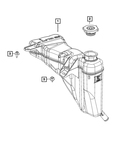 Engine Coolant Reservoir (Bottle) for 2022 Dodge Challenger #0