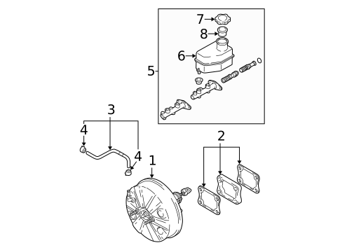 Master Cylinder - Components On Dash Panel for 2006 Hyundai Elantra #0