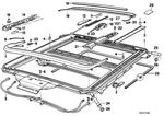 54121940961 - Sliding Roof / Folding Top: Slide Rail Left for BMW Image