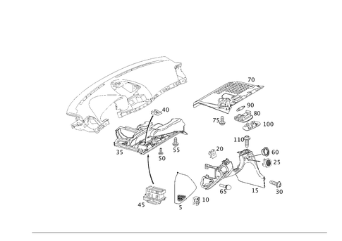 Detachable Components, Instrument Panel for 2005 Mercedes-Benz E320 #0