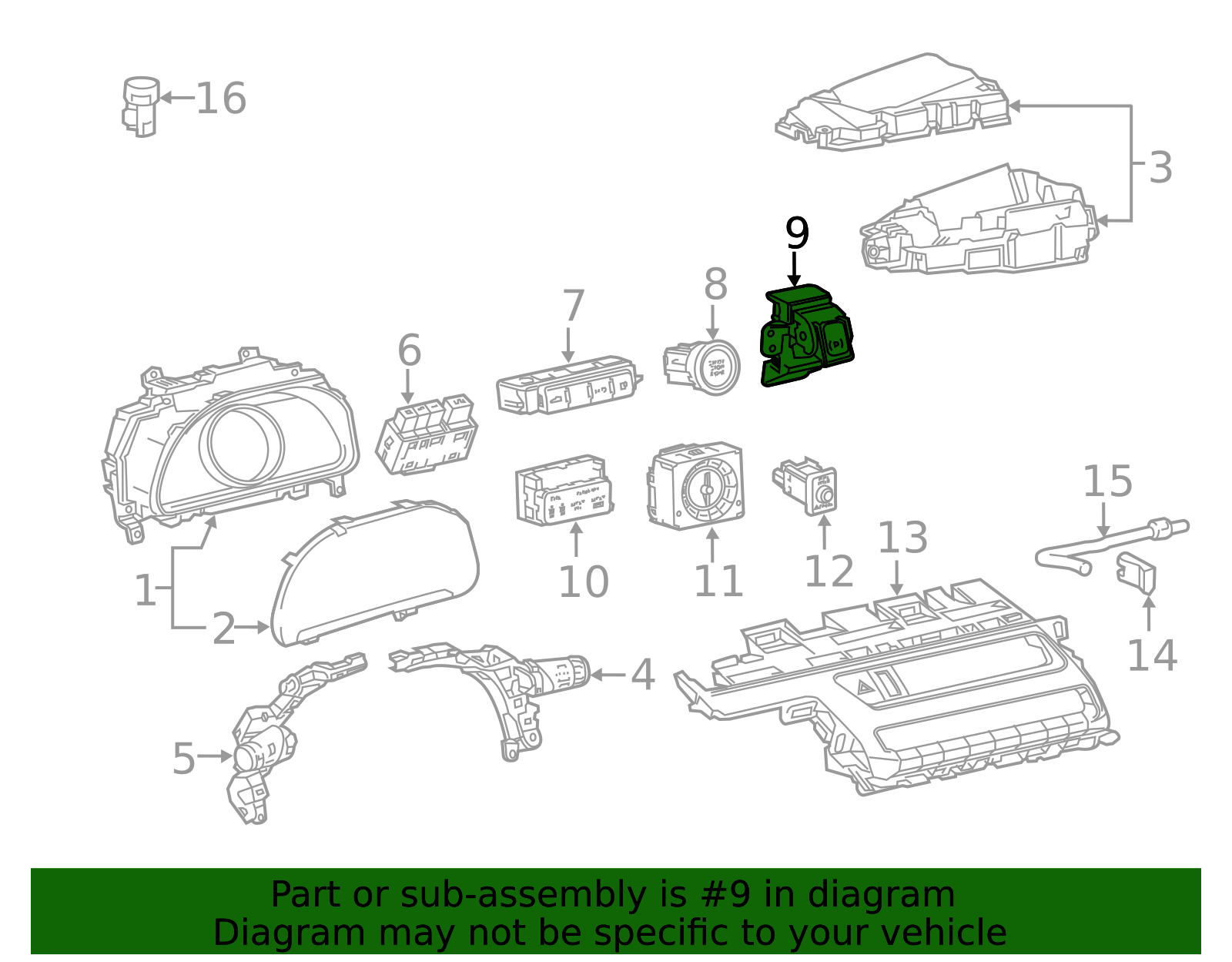 Lexus Switch 2018-2025 Lexus Switch 84390-11010 | OEM Parts Online